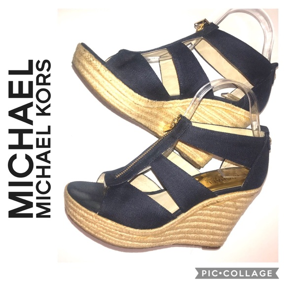 MICHAEL MICHAEL KORS Damita platform sandals Sz7.5 - Picture 1 of 8